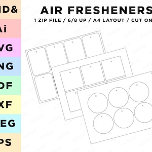 Désodorisants svg modèle pièces désodorisants ensemble désodorisants coupe fichier vecteur fichier téléchargement numérique svg bricolage nounours ensemble désodorisants svg