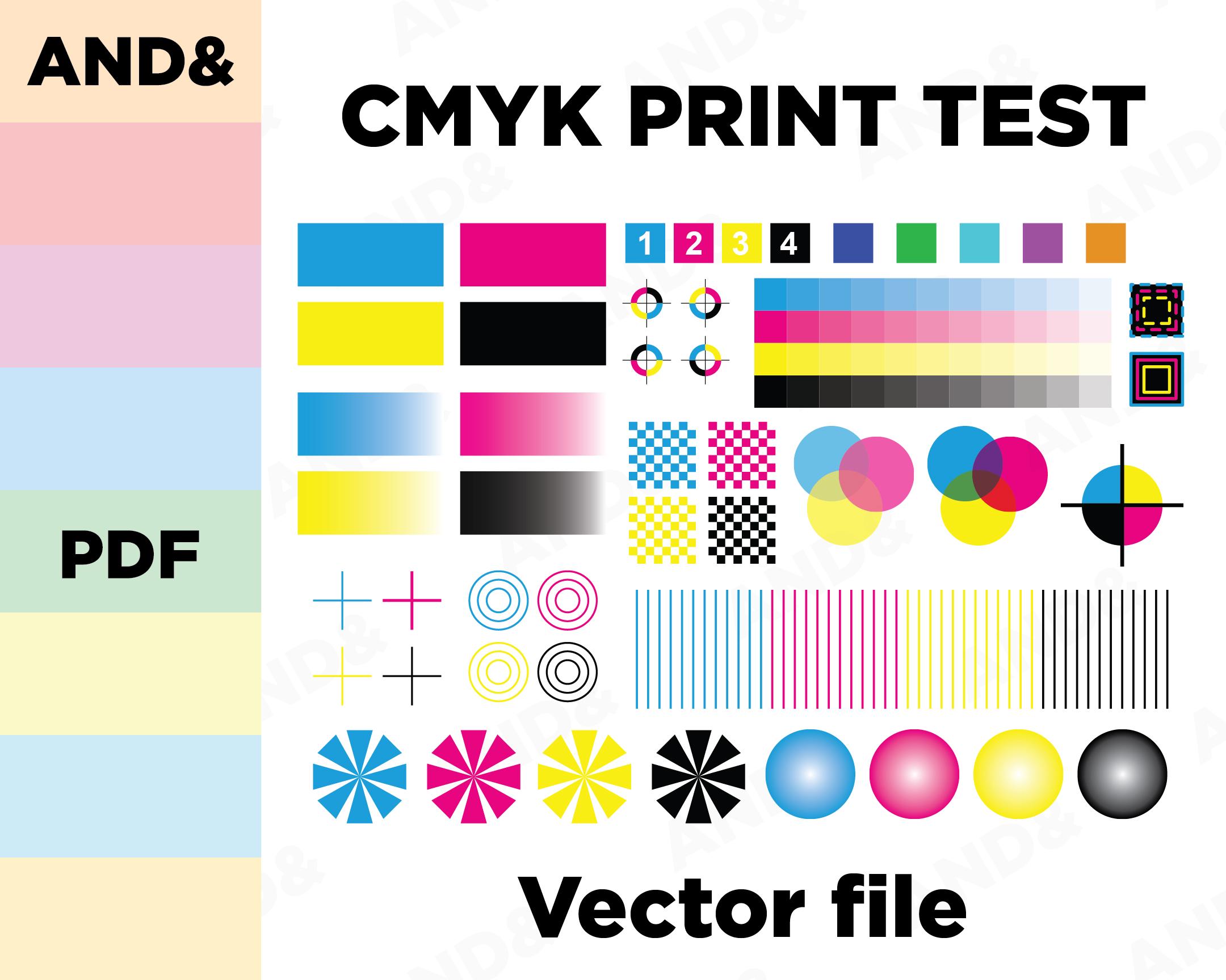 CMYK Print Test Large Format Printing Print Head Check - Etsy