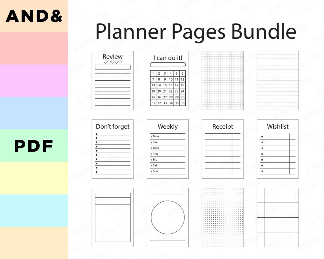 Planner Bundle for Adults Printable A4 Ultimate Life Planner Bundle ...