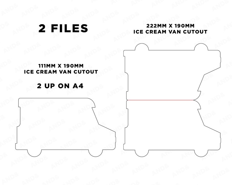Ice Cream Truck Cut File Fun Menu Leaflets Line Art SVG Files Cut Files