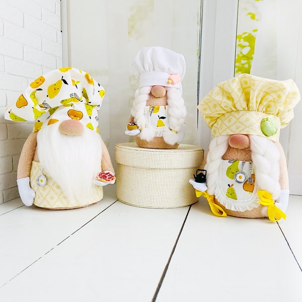 Gnome pattern, Kitchen gnomes family, Chef gnomes pattern, DIY gnome tutorial, Scandinavian gnome PDF, Sewing pattern Digital Delivery