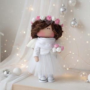 Angel Rag Doll Pattern DIY Holiday Bride Girl Toy Sewing Tutorial Anniversary Wedding gift