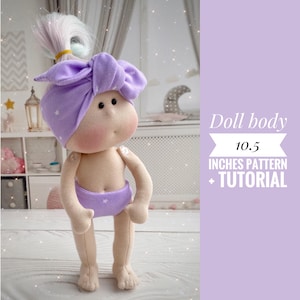 Modello base per cucire bambole con corpo PDF, tutorial fai da te per bambole di pezza, creazione di corpi per bambole morbide Tilda, guida in inglese per principianti Download digitale