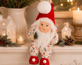 Christmas Elf Gnome Sewing Pattern PDF Shelf Sitter Tutorial Santa Dwarf Plush Craft