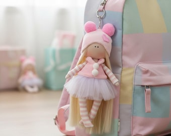 Doll Keychain Sewing Pattern DIY Bag Charm PDF Tutorial for Beginners and Crafters