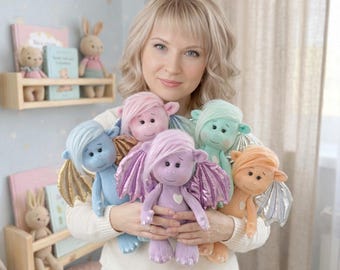Stuffed Dragon Dinosaur Sewing Pattern PDF Plush Animal Toy Tutorial for Beginners