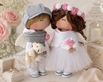 Wedding Couple Dolls Pattern PDF Cloth Bride and Groom Sewing Tutorial Romantic Keepsake DIY