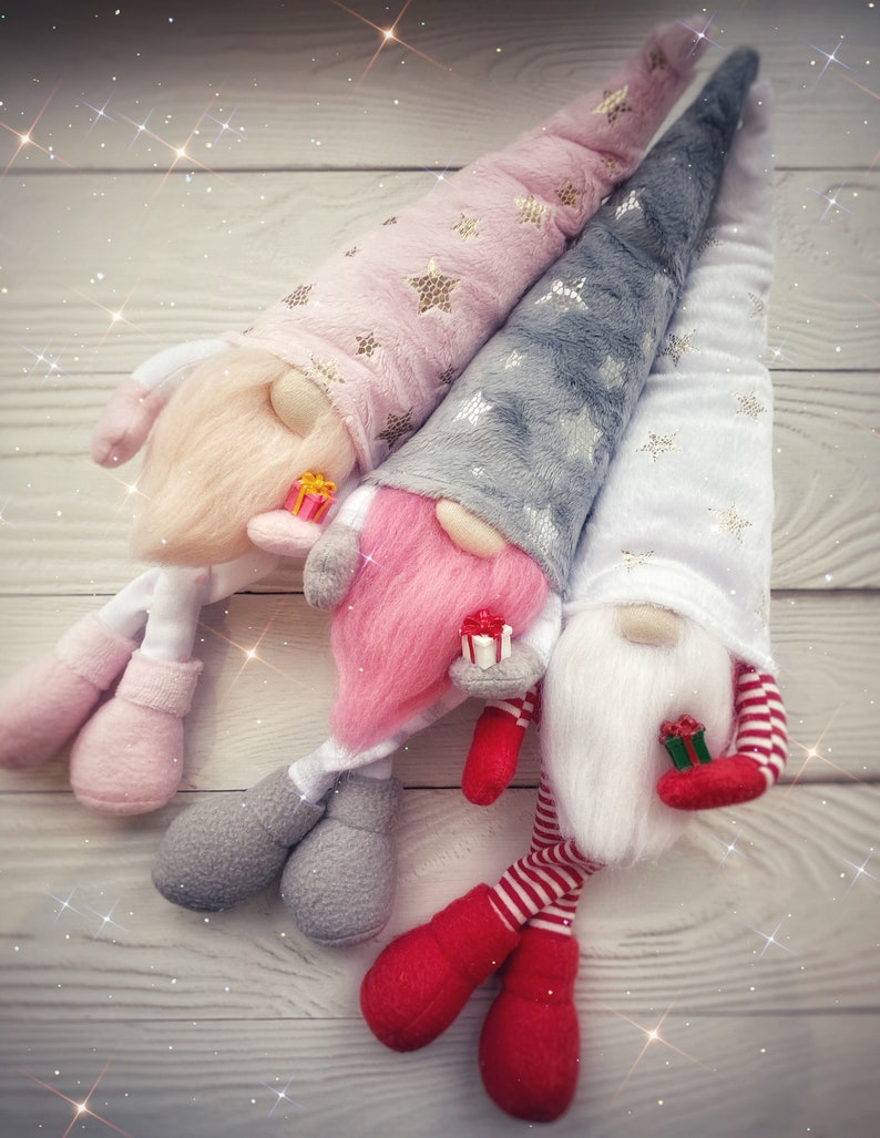 Gnome Sewing Pattern PDF Emotional Companion Soft Toy for Christmas DIY Holiday Decor or Handmade Gift Project