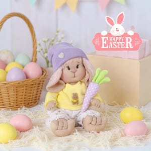 Bunny Sewing Pattern PDF Easter Rabbit Rag Doll with Removable Clothes DIY Stuffed Animal