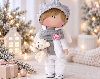 Christmas Angel Rag Doll Sewing Pattern PDF 11 Inch Soft Toy Tutorial Holiday Craft