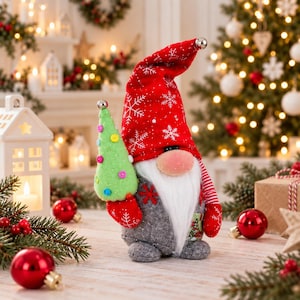 Modello di gnomo natalizio, tutorial per gnomo fai da te, gnomo scandinavo, PDF, modello di cucito per gnomo delle feste, consegna digitale