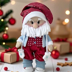 Santa Gnome Sewing Pattern PDF DIY Holiday Fabric Doll Tutorial 12 inch Christmas Decoration Digital Download