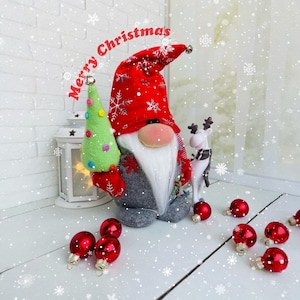 Molde de gnomo de Natal, tutorial de gnomo faça você mesmo, PDF de gnomo escandinavo, Molde de gnomo para festas, Entrega digital