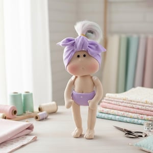 Body Rag Doll Sewing Pattern PDF DIY Puppet Waldorf Making Tutorial Soft Toy Beginner