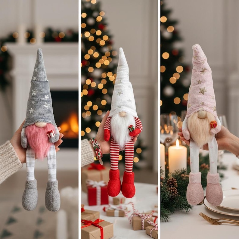 Christmas Gnome Sewing Pattern PDF, DIY toy tutorial, Scandinavian dwarf gift, Holiday gonk for Home Decor, English Guide Digital Delivery