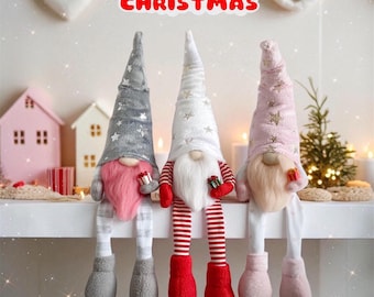 Christmas Gnome Sewing Pattern PDF, DIY toy tutorial, Scandinavian dwarf gift, Holiday gonk for Home Decor, English Guide Digital Delivery