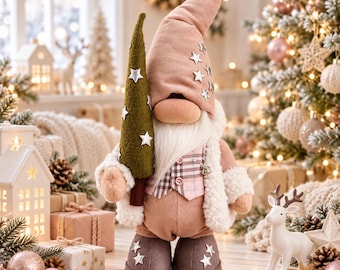 Low Sew Big Christmas gnome pattern DIY Santa doll tutorial Holiday toy 14 inches