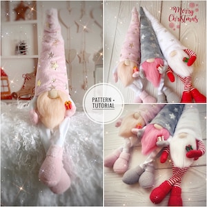 Christmas Gnome pattern, DIY gnome tutorial, Scandinavian gnome PDF
