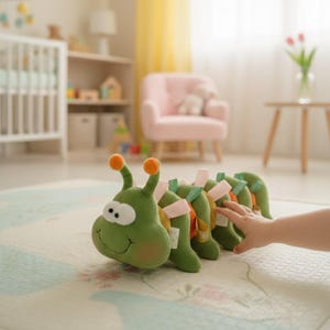 Caterpillar Sensory Toy Sewing Pattern PDF DIY Fidget Plush Tutorial Snuggle Bug Beginners Craft
