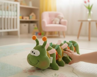 Caterpillar Sensory Toy Sewing Pattern PDF DIY Fidget Plush Tutorial Snuggle Bug Beginners Craft