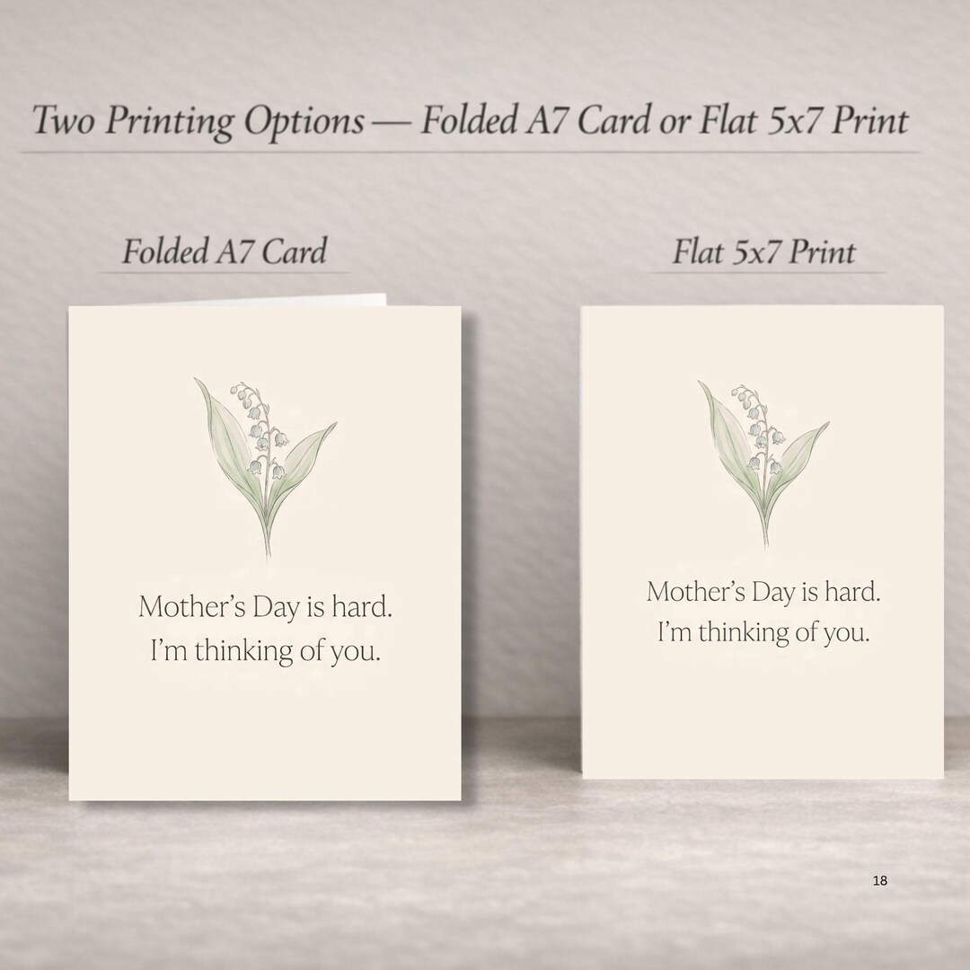Lily of the Valley Bereaved Mothers Day Card | Child Loss Sympathy Card ...