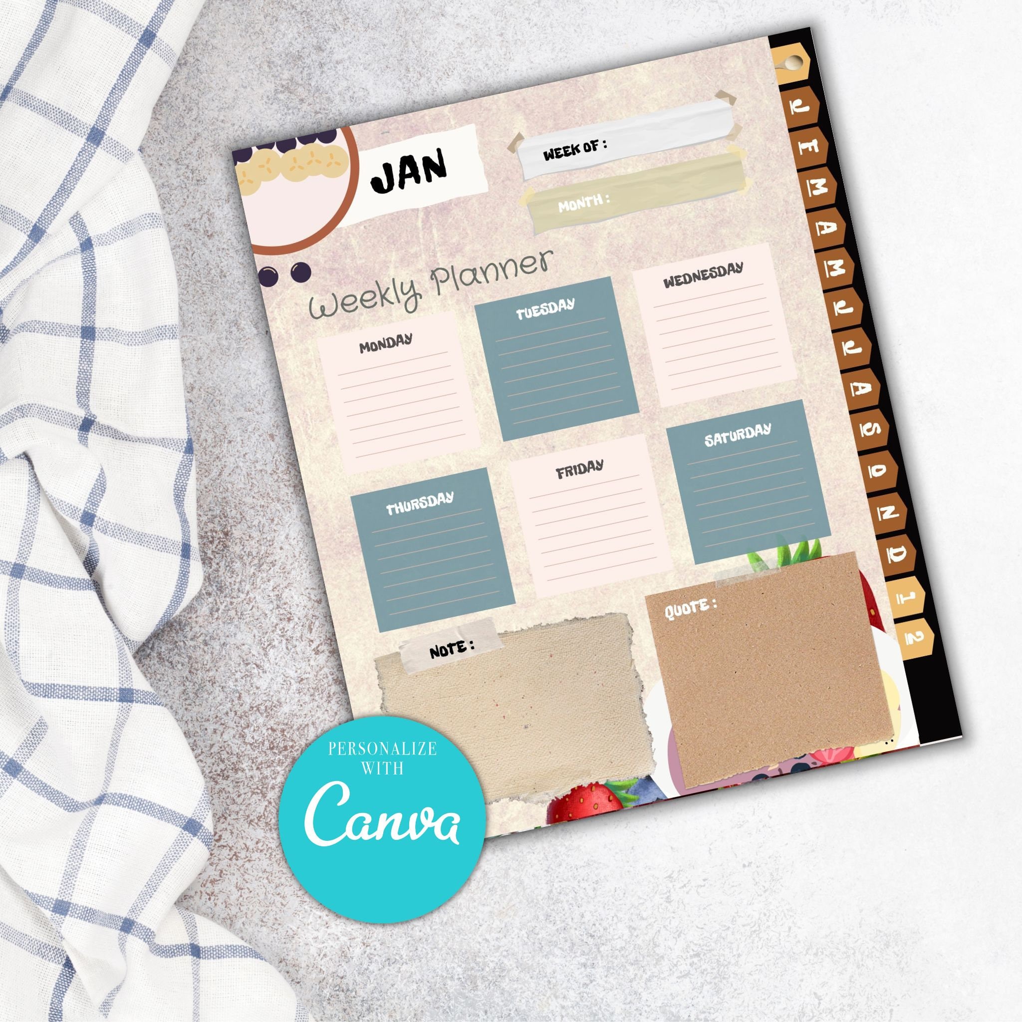 Custom Daily Planner Printable Daily Monthly Year Planner - Etsy