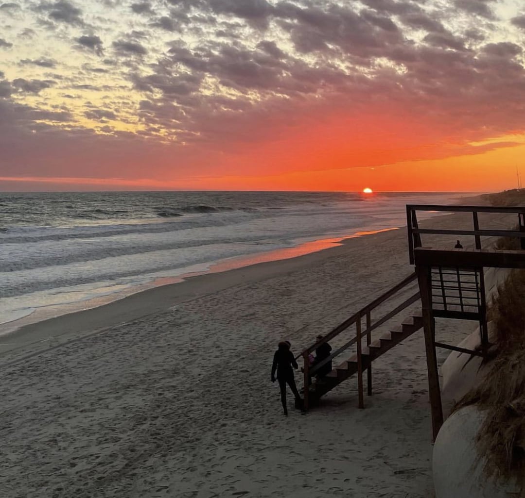 Sunset on Quogue Village Beach Quogue NY Etsy