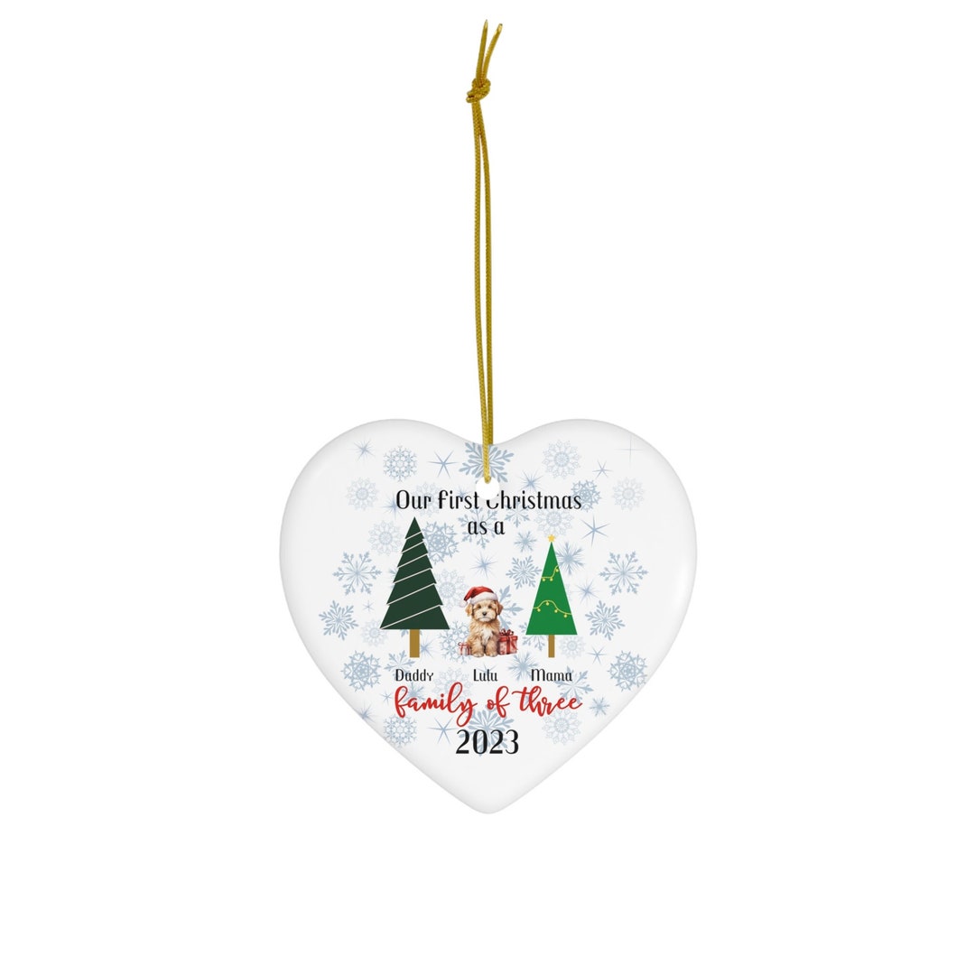 Personalized Family Tree Ornament, Family Pet Ornament, Personalized