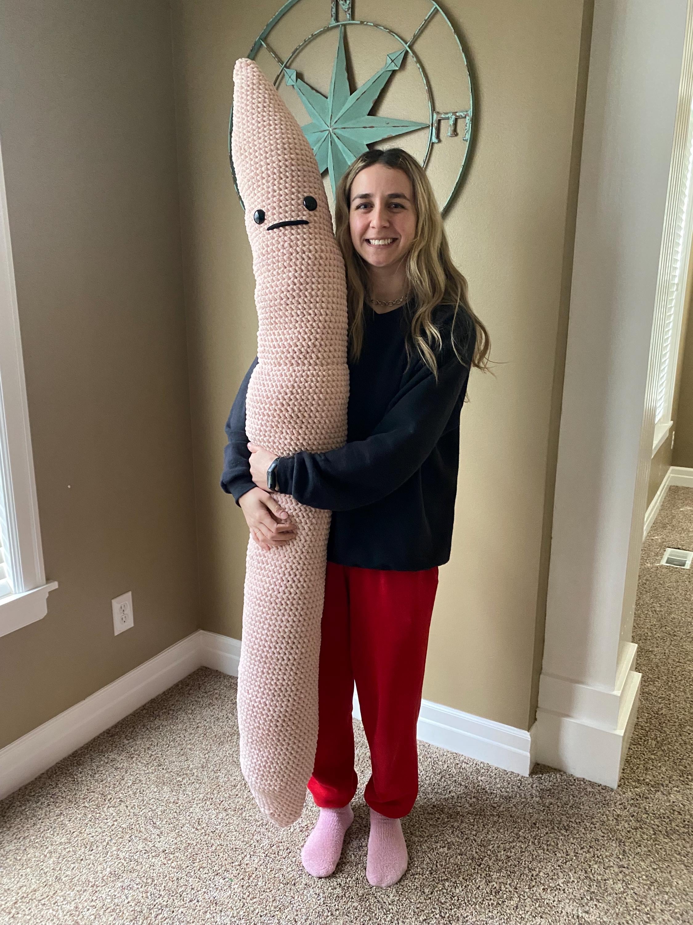 Giant Crochet Worm