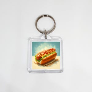 Hot Dog - 40 mm Brelock - Keychain - Keyring