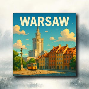 Warschau Kühlschrankmagnet: Handgefertigtes Wohnkultur Geschenk