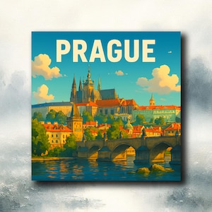 Prague  Fridge Magnet: Handcrafted Home Decor Gift
