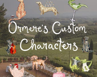 Custom Hand-Illustrated Pet or Character Portrait – Digital Artwork for Wedding Stationery & Gifts