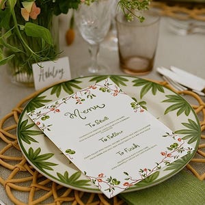 Hand Painted Custom Wedding Stationery Suite: Watercolour, illustrated, invitation, menus, designed in one day