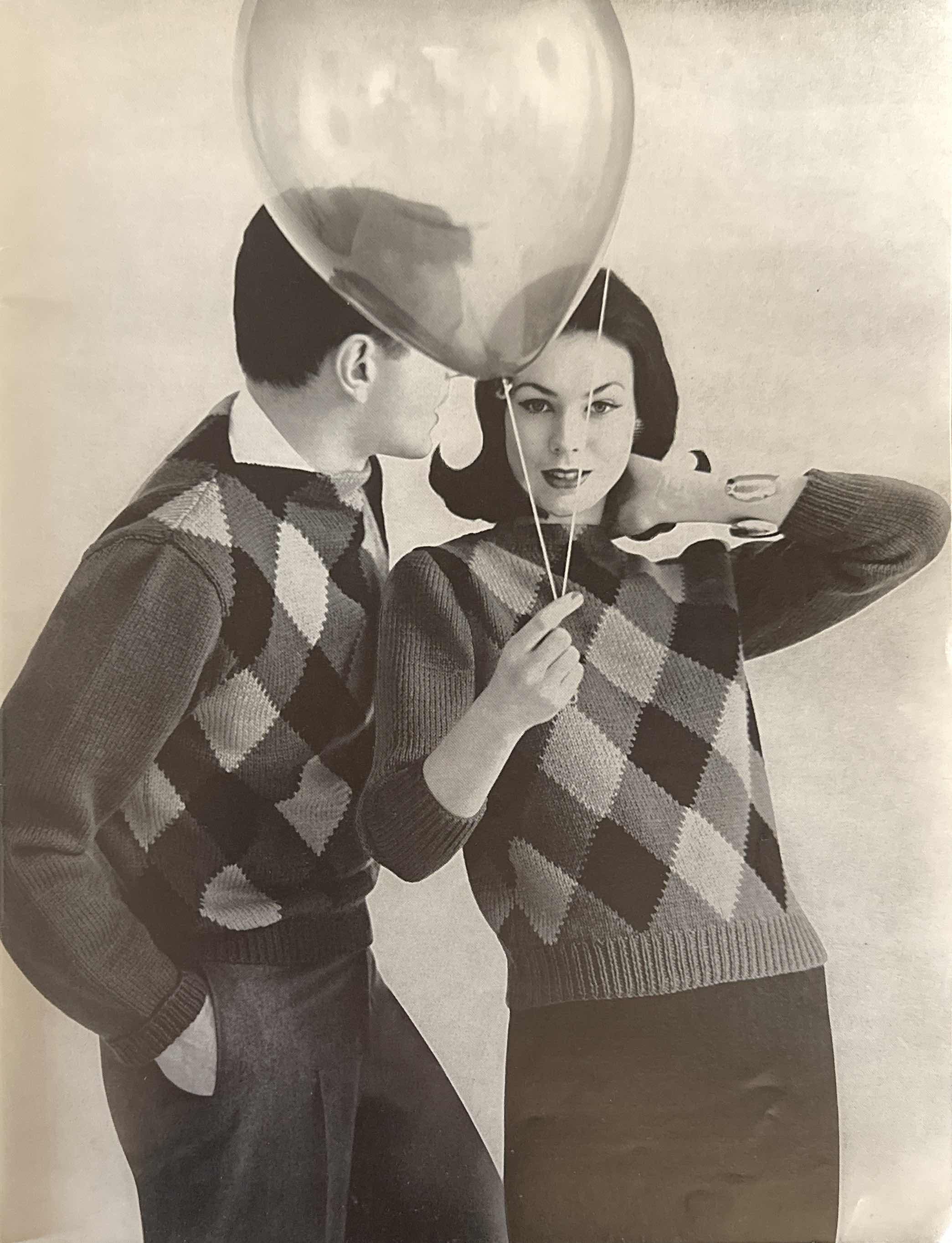 Men's Vintage Argyle Pattern Knit Pullover main image 1