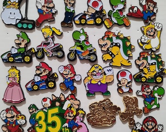 Super Mario Enamel Collecible Lapel Pins Officially Licensed Nintendo Pins: You Choose Which