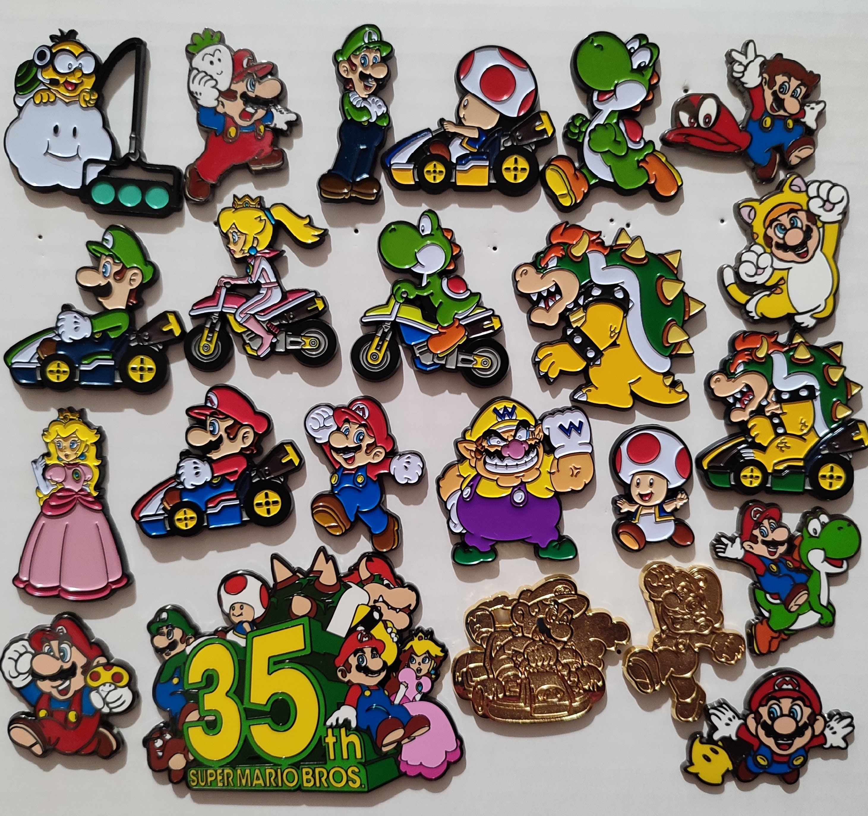 Super Mario Bros. Mario Cart Video Game Bowser Figure Metal Enamel Pin NEW