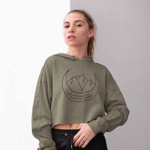 To the Stars Who Listen Crop Hoodie - ACOTAR
