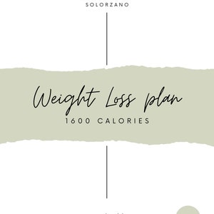 Weight Loss plan 1600 calories