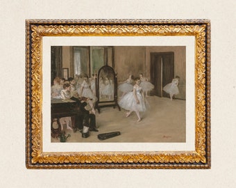 Cuadro vintage de bailarina, impresión digital, arte mural imprimible, arte digital, arte digital de baile, decoración de pared, regalo para ella B3