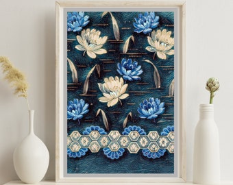Vintage painting, flower art, download, digital print, printable wall art, Digital Art, VINTAGE art, vintage print, vintage painting, F102