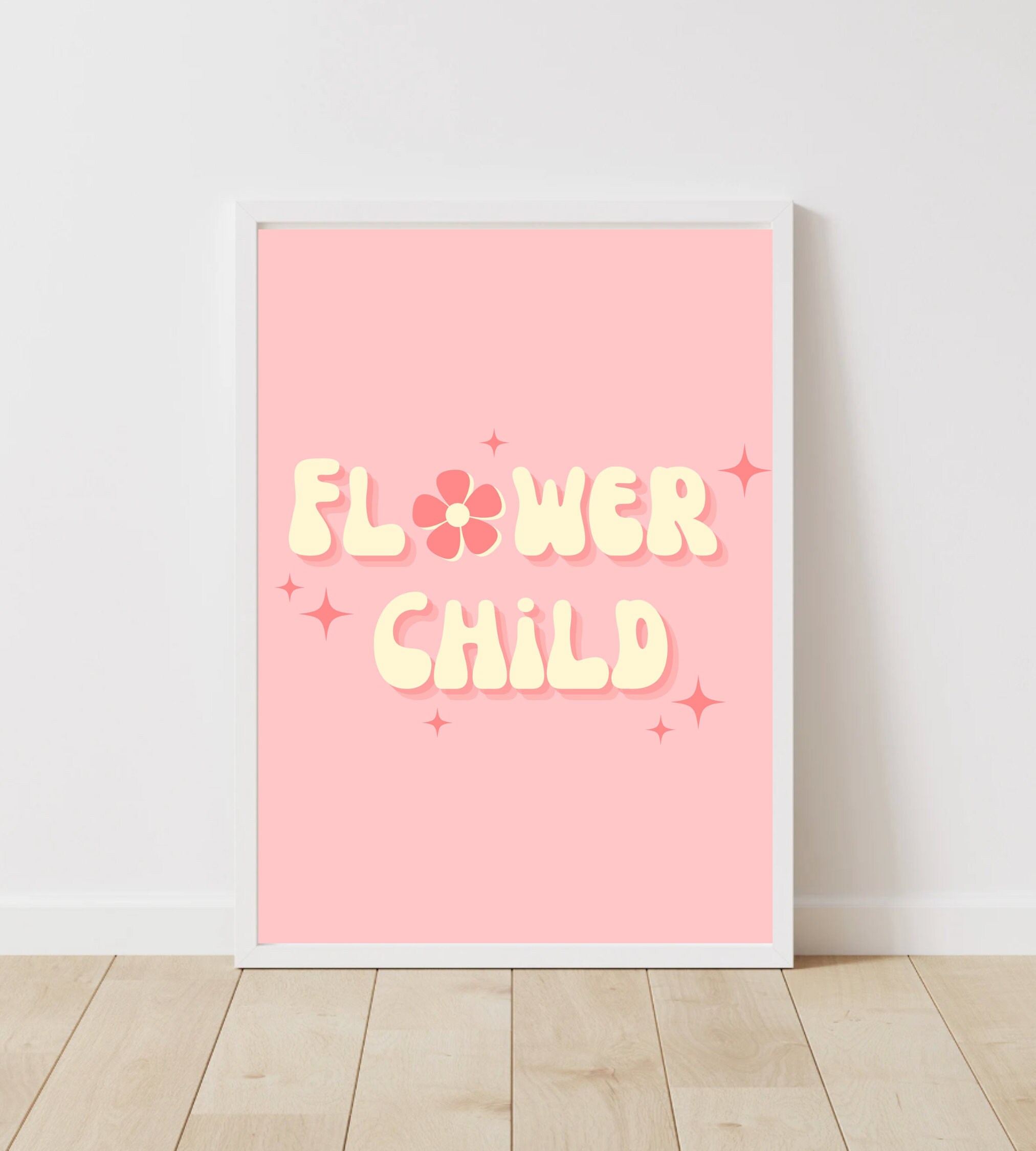 Flower Child Retro Print: Boho Nursery Decor (Digital Download)