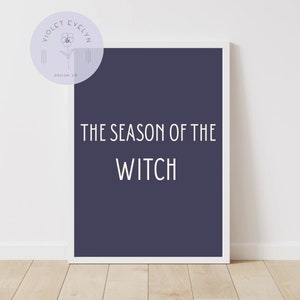 Season Of The Witch Print, Witchy Print, Retro Fall Print, Cute Halloween Art, Kids Halloween Printables, Fall Print*DIGITAL DOWNLOAD*