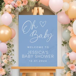 Oh Baby Sign • Baby Shower Welcome Sign • Baby Shower Décor • Acrylic Baby Shower Sign • Personalized Baby Shower Sign