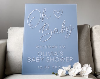 Baby Shower Welcome Sign • Baby Shower Decor • Baby Shower Sign • Acrylic Baby Shower Sign • Personalized Baby Shower Sign