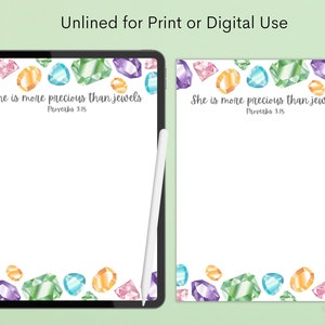 Proverbs 31 Woman Christian Printable Stationary Writing Note Paper ...