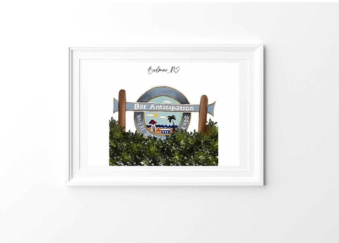 Bar Anticipation Belmar NJ Art Print Wall Art Home Decor Etsy