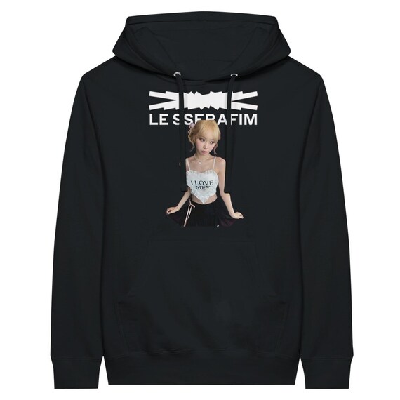 LE SSERAFIM CROP HOODIE (Black)