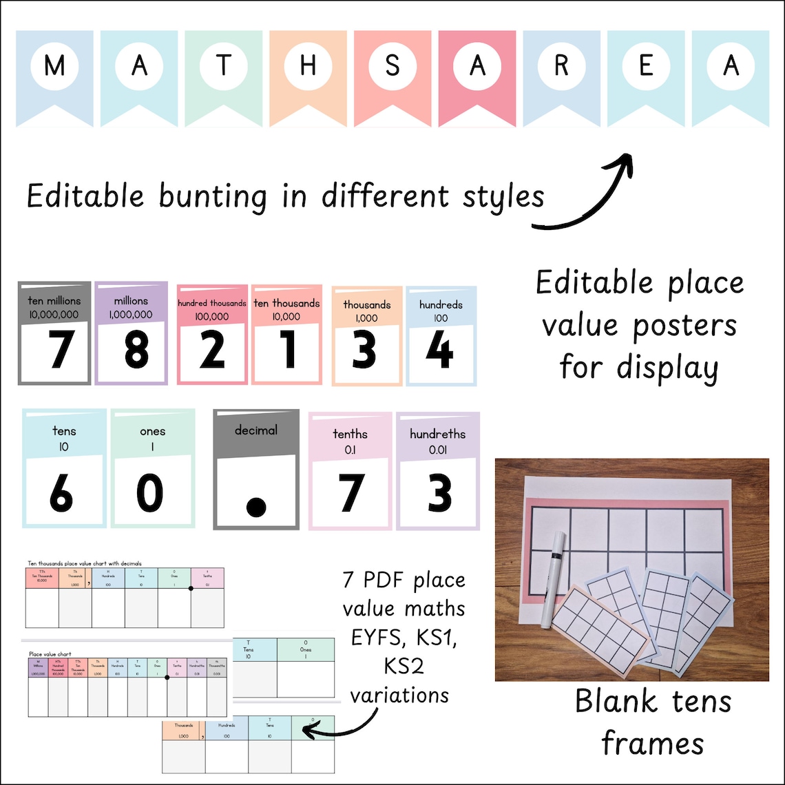 Maths Posters Maths Working Wall Maths Display Pack L Instant Download ...