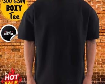 Heavyweight Cotton T-Shirt: Boxy Fit Embroidered Tee